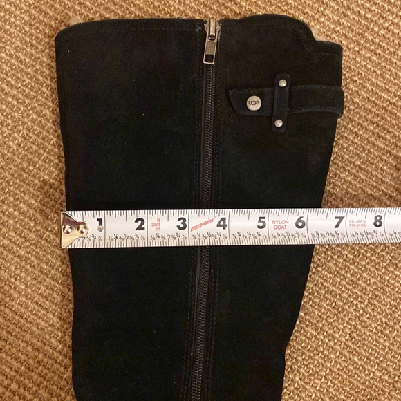 UGG Black Suede Sherpa Lined Tall Boots - Picture 14 of 15